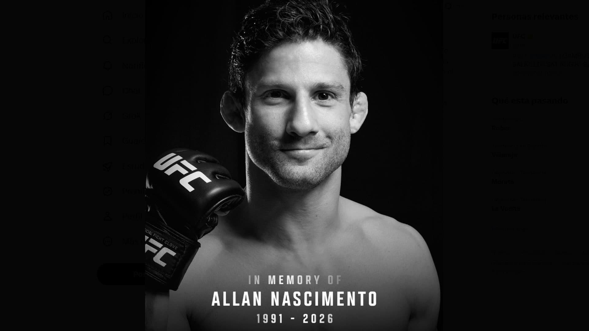 Fallece de un infarto a los 34 años el luchador de UFC Allan 'Puro Osso' Nascimento