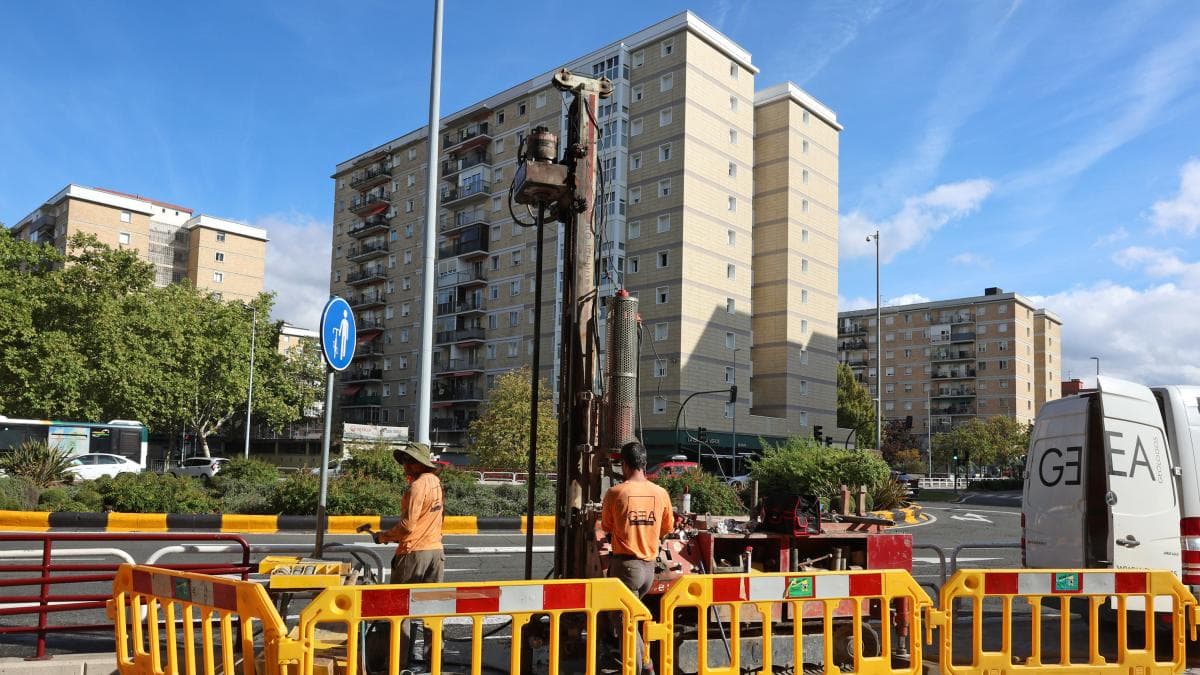 Comienza el estudio geotécnico del suelo de la rotonda de San Jorge