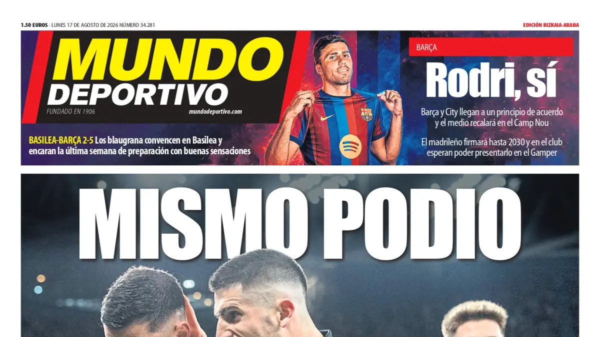 Portada de MD Bizkaia-Araba de hoy lunes