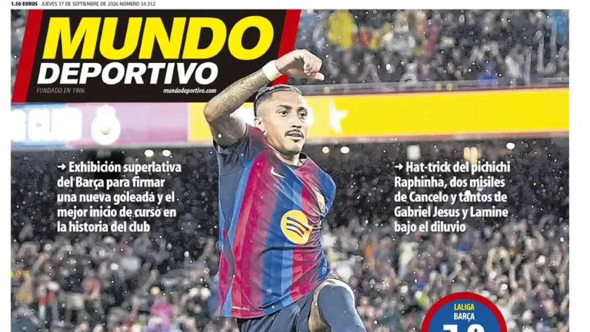 Portada de Mundo Deportivo del jueves 17 de septiembre de 2026