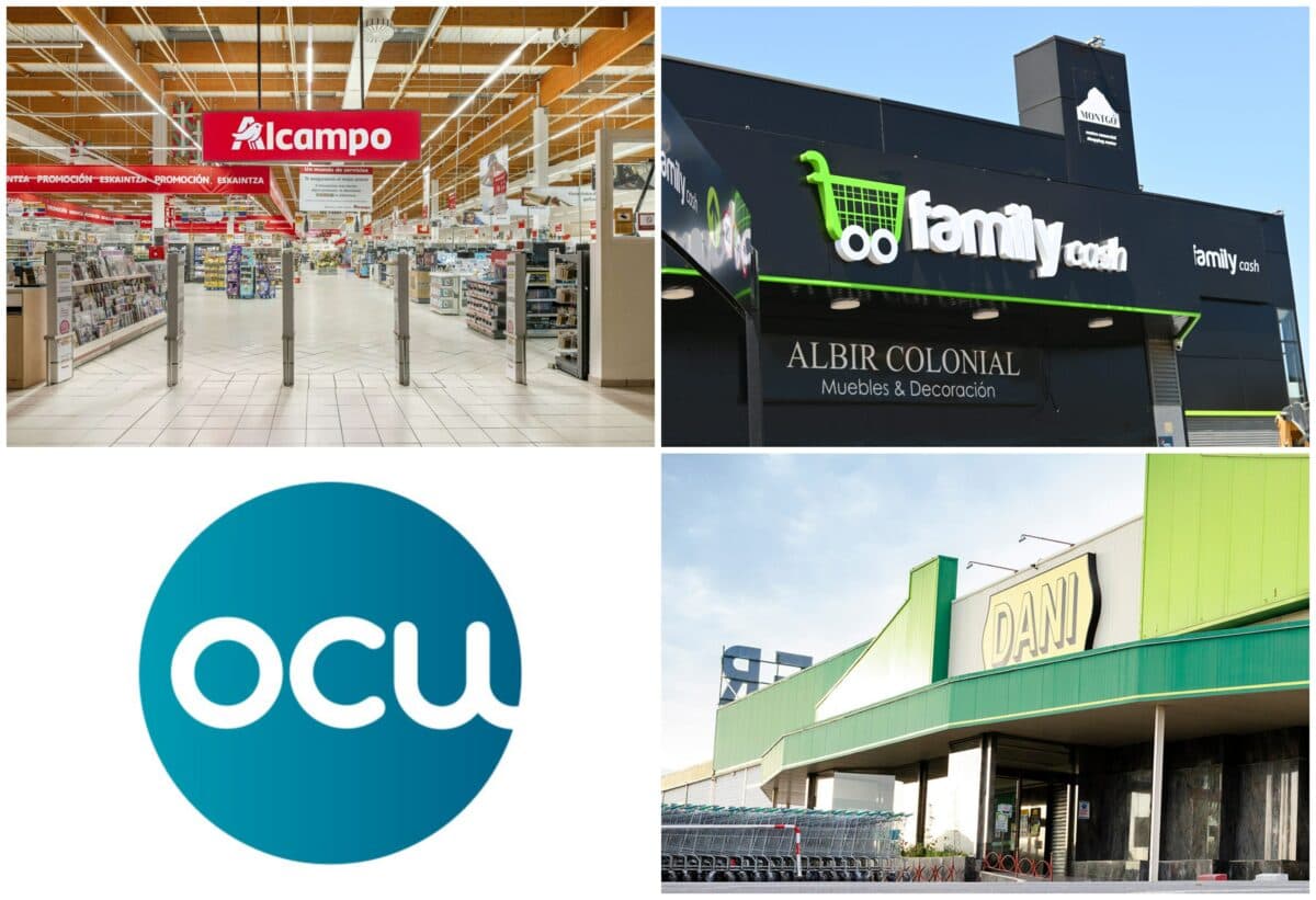 Dani, Family Cash y Alcampo lideran el ranking de supermercados más baratos de la OCU