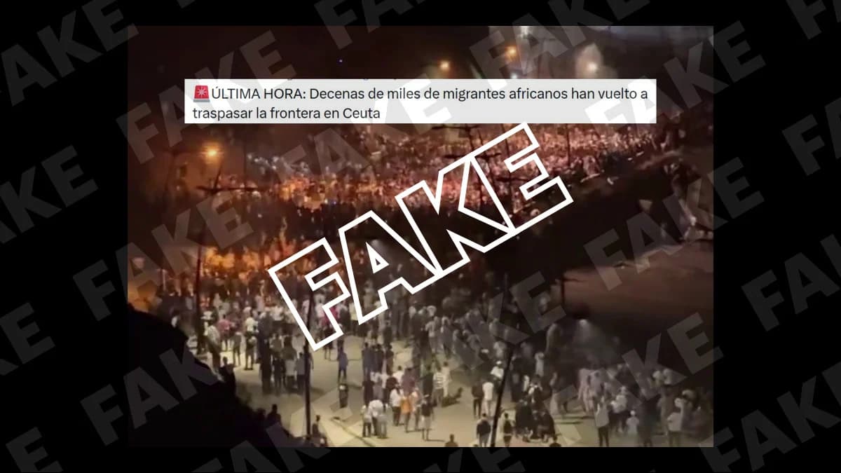 Este vídeo no muestra un nuevo cruce masivo de migrantes a Ceuta: circula desde la entrada de julio