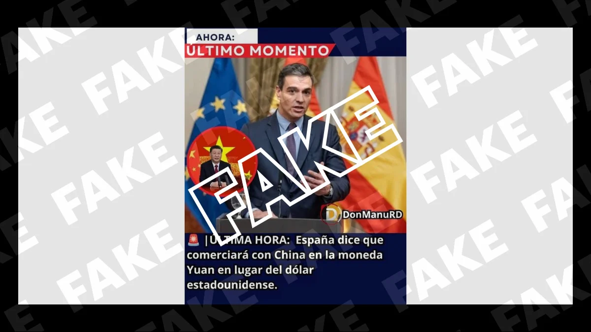 España no ha anunciado que sustituirá el dólar estadounidense por el yuan en sus relaciones comerciales con China