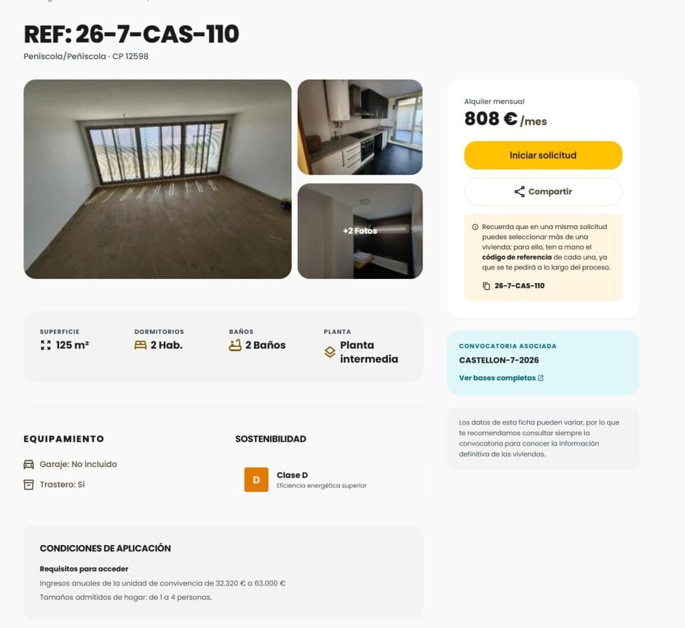 Los pisos del nuevo portal público de vivienda “asequible” son más caros que los del mercado libre (y encima están sin amueblar).